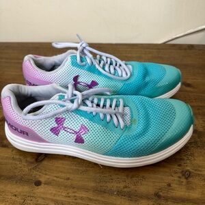 Under Armour Surge RN Prism Size 7Y Blue Purple Running Shoe 3022691-300 F3#25